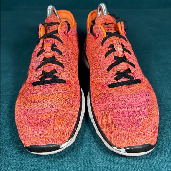 Nike Free 5.0 TR Flyknit Running Shoes Womens Sz 9 Citrus Pink - Picture 4 of 8
